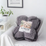 Wholesale Thick Double-layer Flannel Solid Throw Blanket, European Sherpa Blanket/