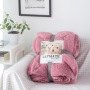 Wholesale Thick Double-layer Flannel Solid Throw Blanket, European Sherpa Blanket/