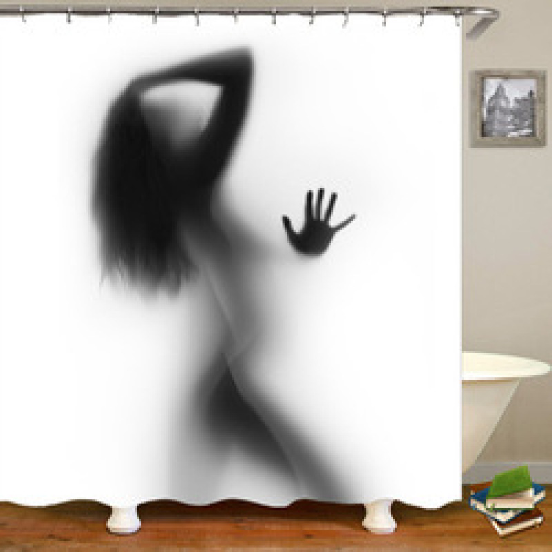 Stimulate Digital Printed  Shower Curtains for Bathroom, Modern Decor Shower Curtain Fabric , Simple Printed Abstract