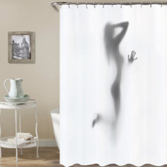Stimulate Digital Printed  Shower Curtains for Bathroom, Modern Decor Shower Curtain Fabric , Simple Printed Abstract