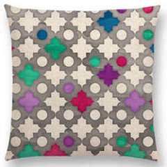 Moroccan Lattice Mosaic Hexagon Stars Flowers Pretty Cushion Cover Pillow Case,Customis Cushion Cover Pillow/