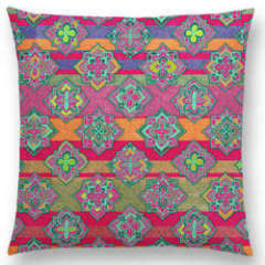 Moroccan Lattice Mosaic Hexagon Stars Flowers Pretty Cushion Cover Pillow Case,Customis Cushion Cover Pillow/