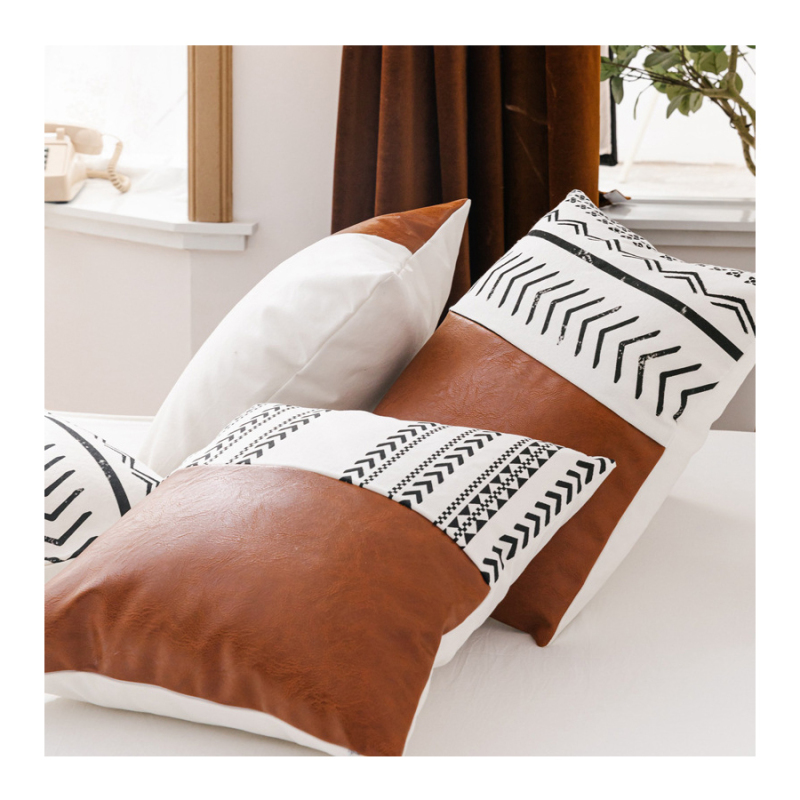 Faux Leather Cushion Cover, Ready Made Homes Pillow leather cushion covers for sofa