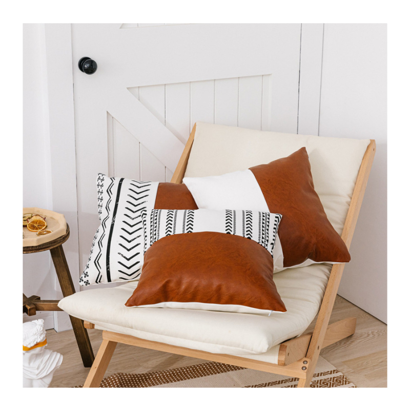 Faux Leather Cushion Cover, Ready Made Homes Pillow leather cushion covers for sofa