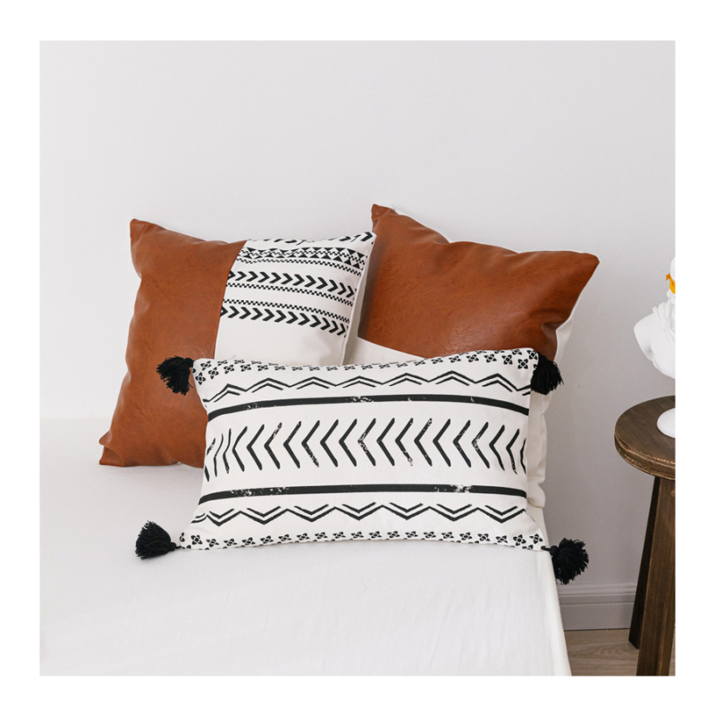 Faux Leather Cushion Cover, Ready Made Homes Pillow leather cushion covers for sofa