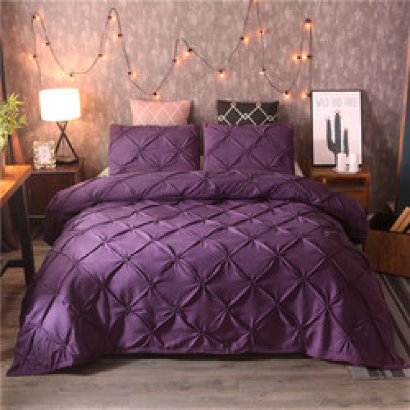 Wholesale Bed Bedding Set, Custom Solid Color Bedding Sheet Set/