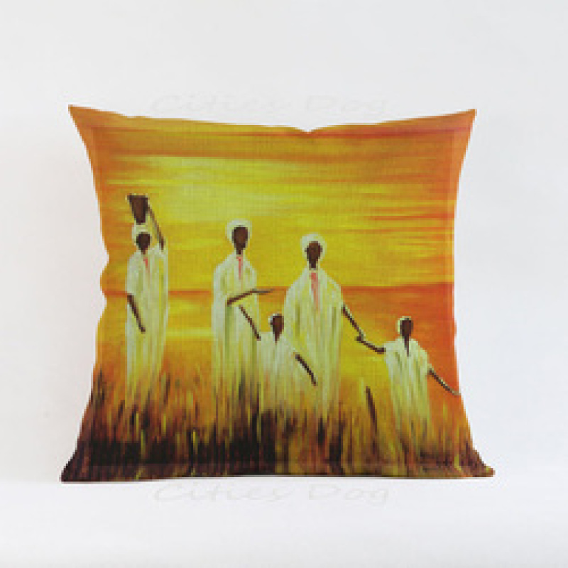 Custom Sofa Waterproof Fabric Outdoor Cushion Cover, African Women Pillows/