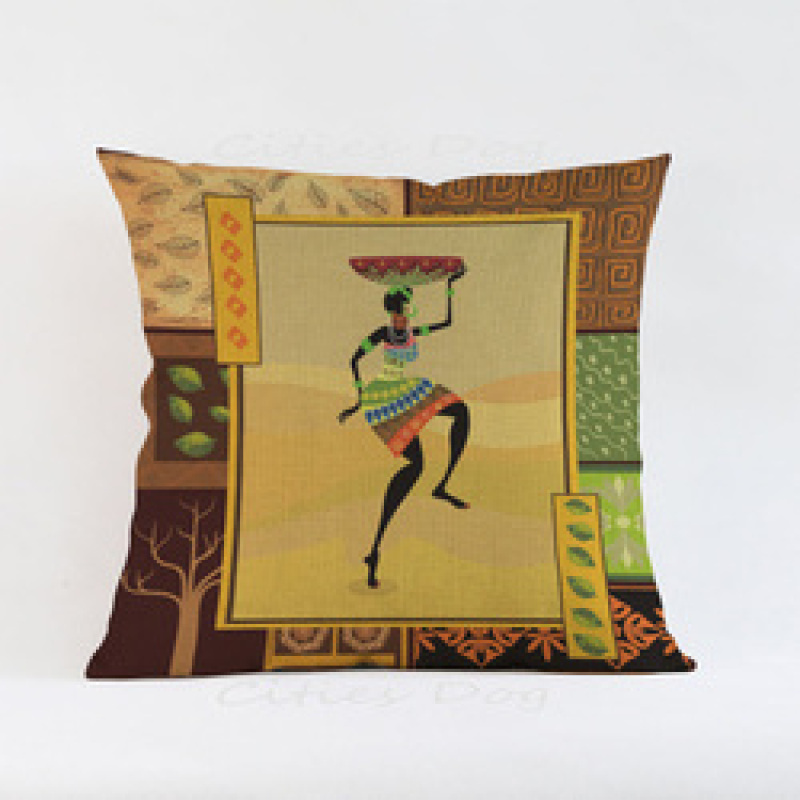 Custom Sofa Waterproof Fabric Outdoor Cushion Cover, African Women Pillows/