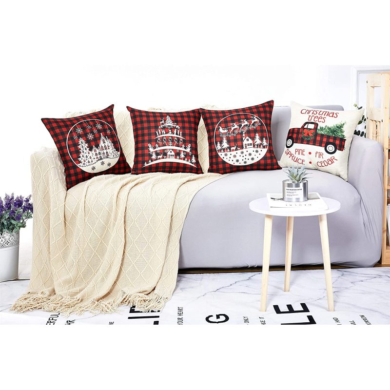 New Year 2022 Decor Linen Christmas Pillowcase Merry Christmas Decorations for Home Pillowcases/