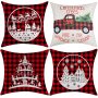 New Year 2022 Decor Linen Christmas Pillowcase Merry Christmas Decorations for Home Pillowcases/