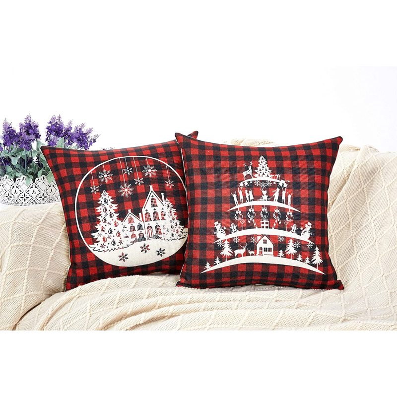 New Year 2022 Decor Linen Christmas Pillowcase Merry Christmas Decorations for Home Pillowcases/