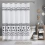 Printing Waffle Weave Shower Curtains,  OEM Factory Wholesale Shower Curtains with Tassel$