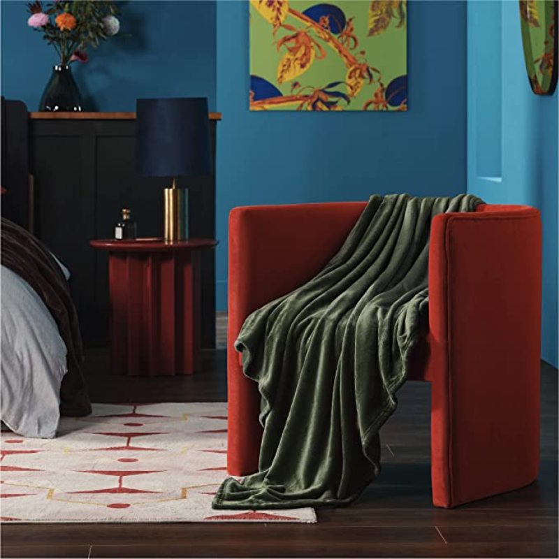 olive-green Cashmere Throw Blankets Super Soft Thicken Flannel Fleece Bed Linens Velvet Sheet King Blankets On sofa