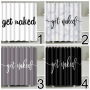 Customized size polyester Mildew-Proof Shower Curtain  Retro Door Spring Garden Wall Decor Cloth Bathroom Waterproof Curtains