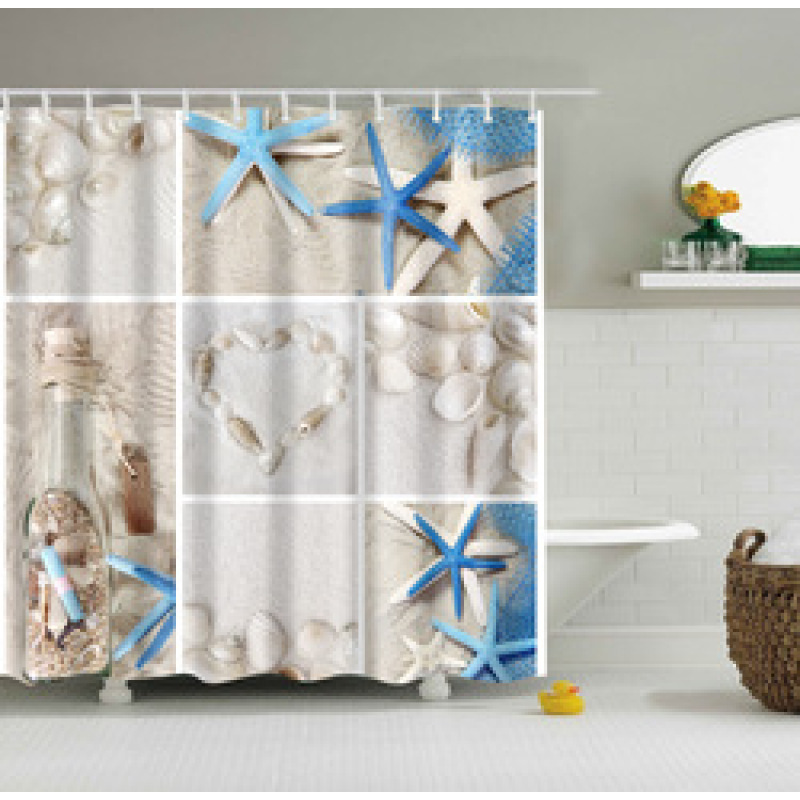 Customized size polyester Mildew-Proof Shower Curtain  Retro Door Spring Garden Wall Decor Cloth Bathroom Waterproof Curtains