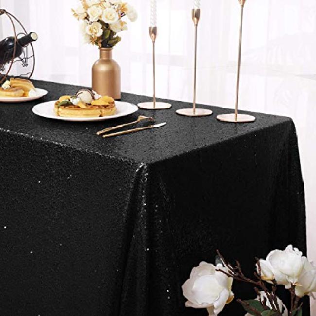 High Quality Unique Design Beautiful birthday 36 inch Decorative Rectangle large palette sequin tablecloth For Wedding Party