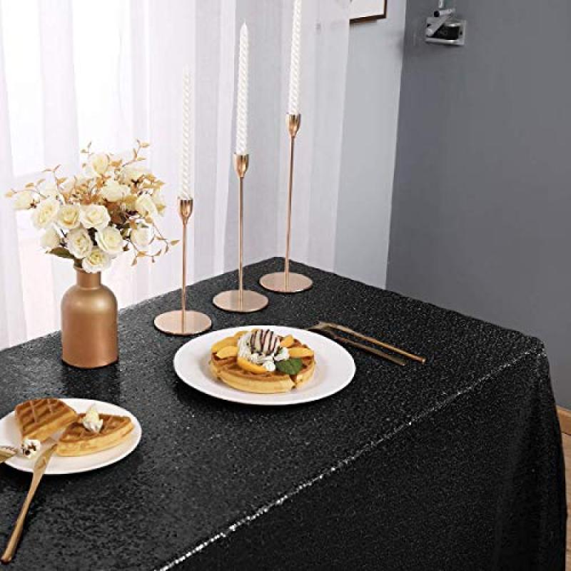 High Quality Unique Design Beautiful birthday 36 inch Decorative Rectangle large palette sequin tablecloth For Wedding Party