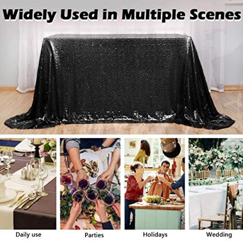 High Quality Unique Design Beautiful birthday 36 inch Decorative Rectangle large palette sequin tablecloth For Wedding Party