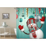drop shipping Merry Christmas Fabric Shower Curtain with 12 Hooks Santa Claus Bathroom Curtains #