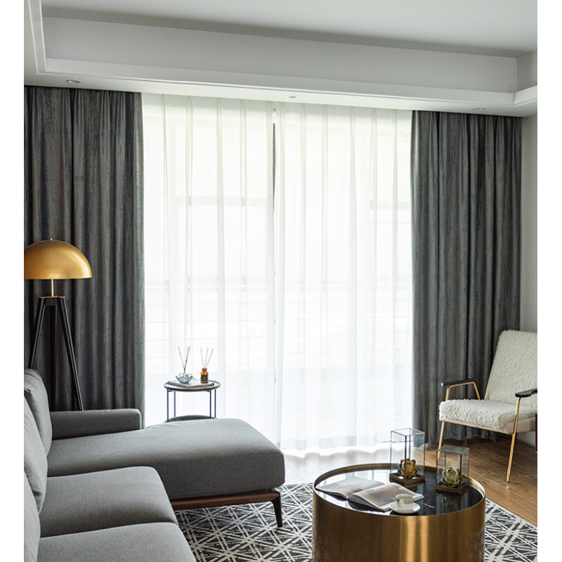 Custom Super Soft Blue Velvet Sunblock Curtains, Home Decor Curtains For The Living Room European Embossed Cortinas/