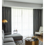 Custom Super Soft Blue Velvet Sunblock Curtains, Home Decor Curtains For The Living Room European Embossed Cortinas/