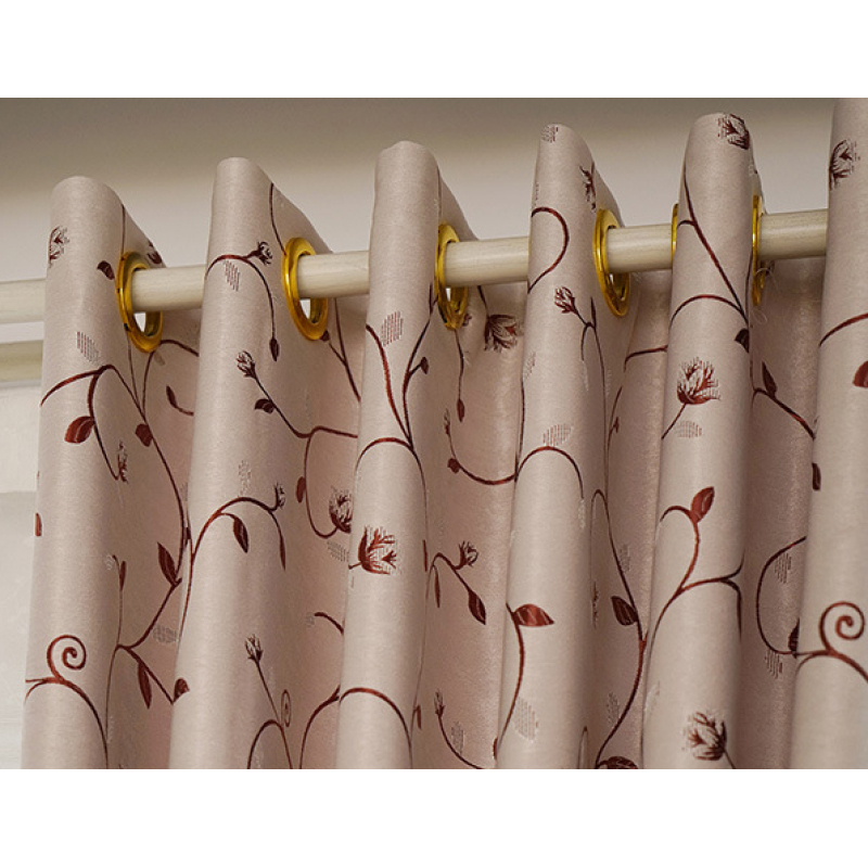 100% Polyester Luxury Jacquard Super Soft Curtain With Grommets