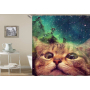 Amazon hot selling high-end 3D EVA shower curtain novel cat eye pattern curtain Shower curtain/