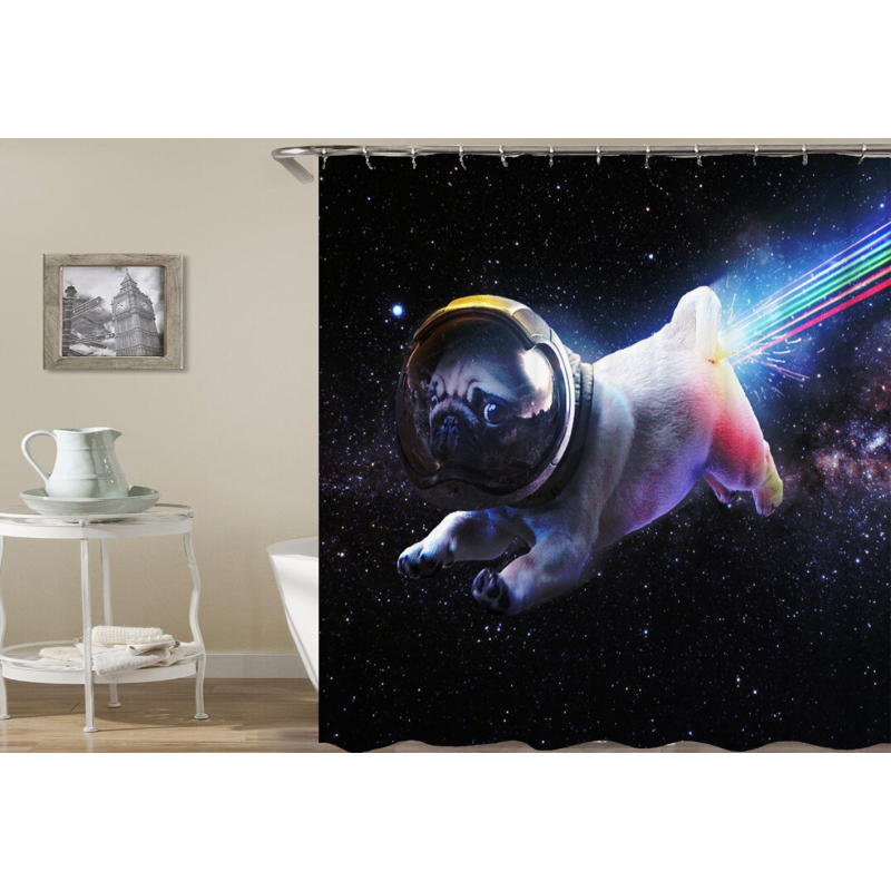 Amazon hot selling high-end 3D EVA shower curtain novel cat eye pattern curtain Shower curtain/