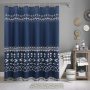 Polyester Waterproof Waffle Shower Curtain, Bathroom Printed Shower Curtain With Tassel$