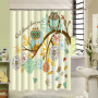 Cute Fabric Owl Shower Curtain Custom 3d Print ,Polyester Machine Washable Bathroom Curtain Set/