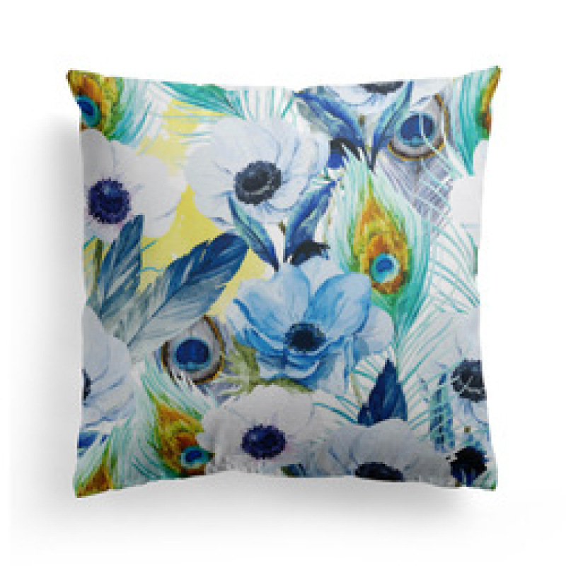 Peacock feather bulk chair cushion, cover pillow for sofa