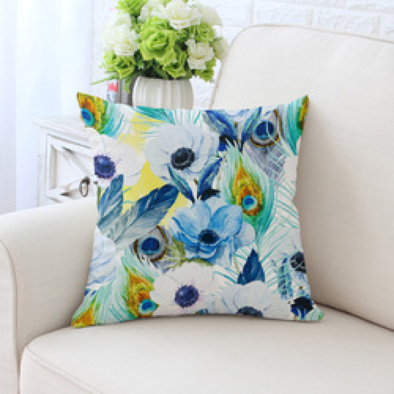 Peacock feather bulk chair cushion, cover pillow for sofa
