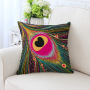 Peacock feather bulk chair cushion, cover pillow for sofa