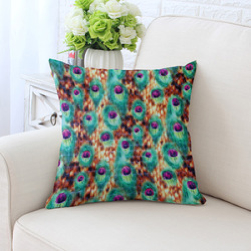 Peacock feather bulk chair cushion, cover pillow for sofa