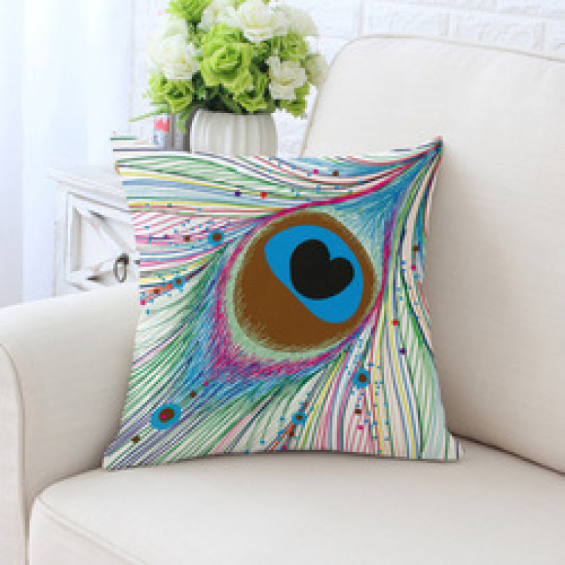 Peacock feather bulk chair cushion, cover pillow for sofa