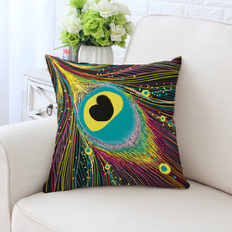 Peacock feather bulk chair cushion, cover pillow for sofa