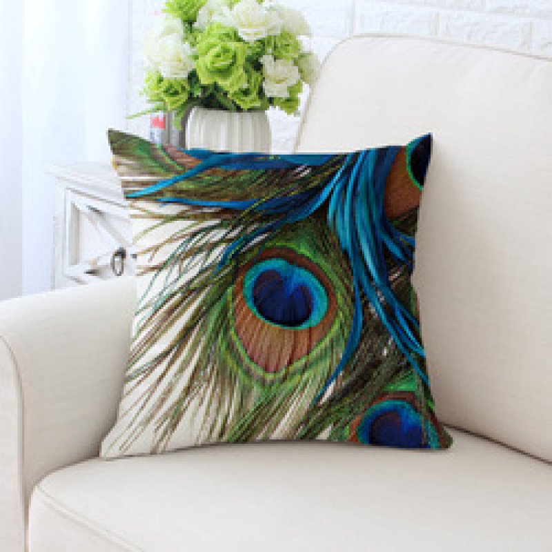 Peacock feather bulk chair cushion, cover pillow for sofa