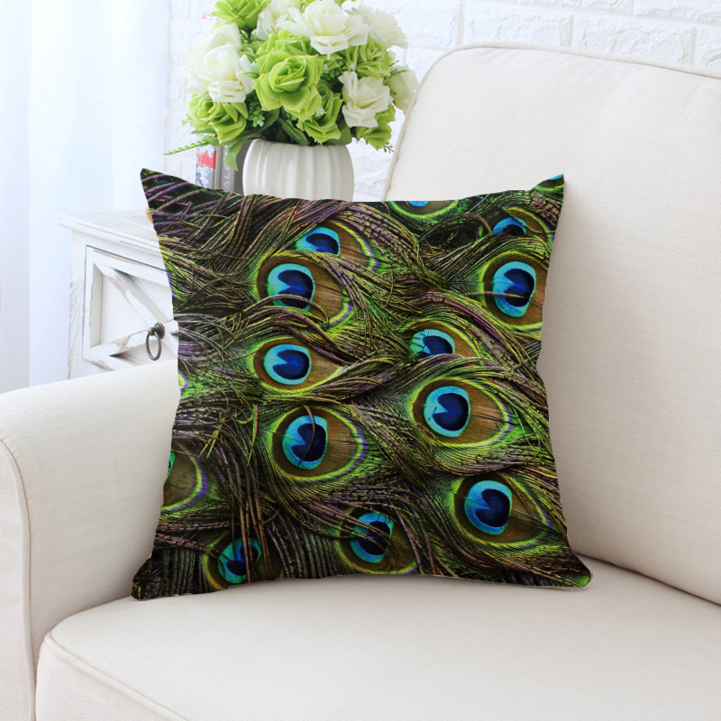Peacock feather bulk chair cushion, cover pillow for sofa