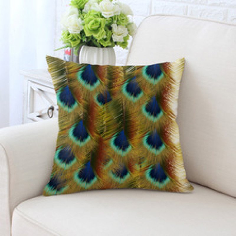 Peacock feather bulk chair cushion, cover pillow for sofa