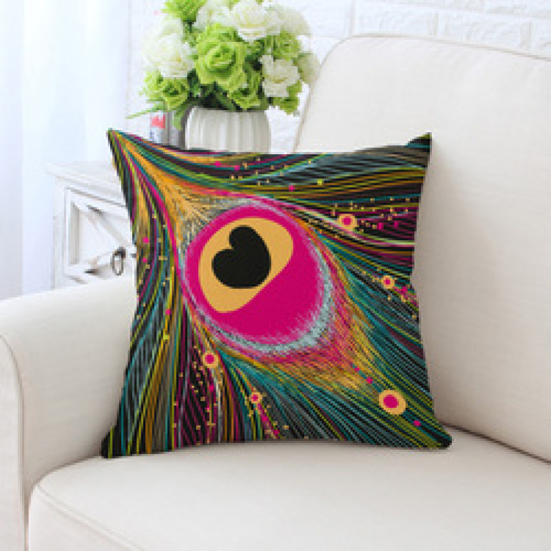 Peacock feather bulk chair cushion, cover pillow for sofa