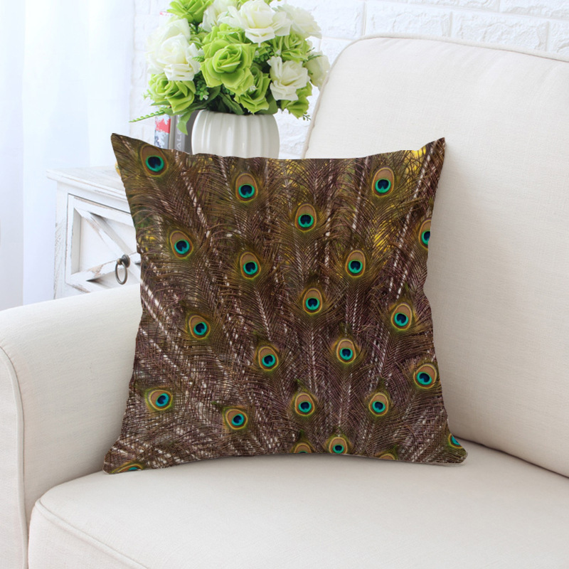 Peacock feather bulk chair cushion, cover pillow for sofa