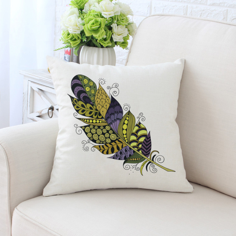 Peacock feather bulk chair cushion, cover pillow for sofa