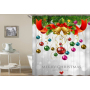 Drop Shipping Snowing Winter Christmas Holiday Waterproof Shower Curtain Bathroom Curtain/