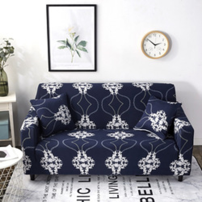 Wholesale Easy-Going Plant Pattern Polyester Living Room Non-Slip Sofa Cover, Whole Piece Fabric Furniture Protector Sofa Cover/