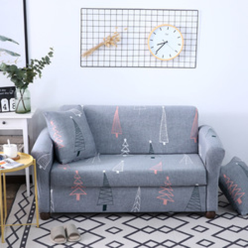 Wholesale Easy-Going Plant Pattern Polyester Living Room Non-Slip Sofa Cover, Whole Piece Fabric Furniture Protector Sofa Cover/