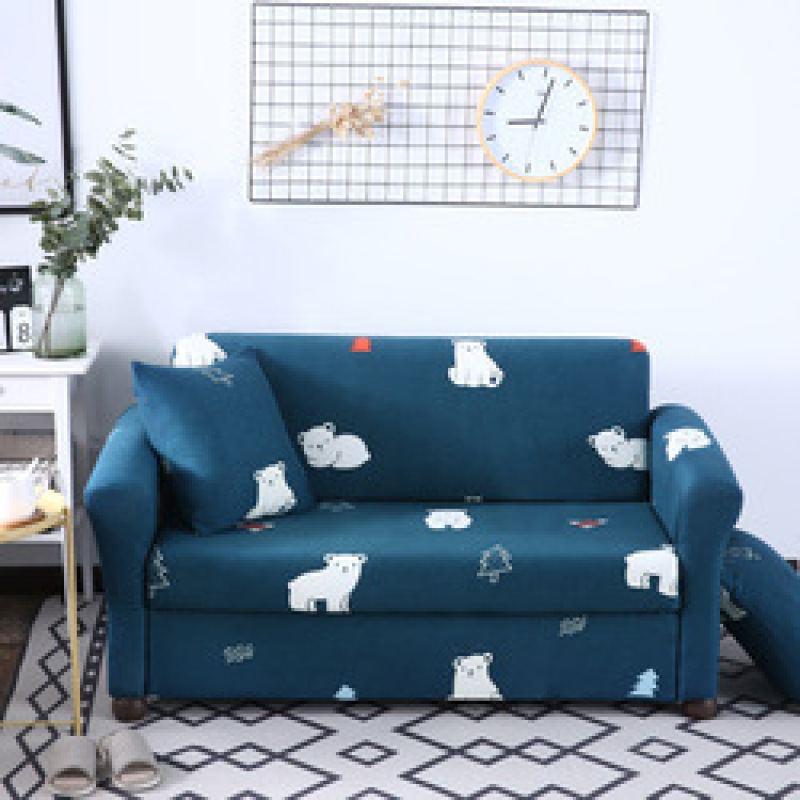 Wholesale Easy-Going Plant Pattern Polyester Living Room Non-Slip Sofa Cover, Whole Piece Fabric Furniture Protector Sofa Cover/