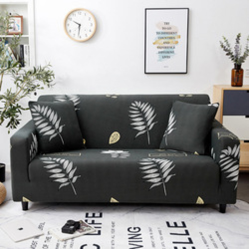 Wholesale Easy-Going Plant Pattern Polyester Living Room Non-Slip Sofa Cover, Whole Piece Fabric Furniture Protector Sofa Cover/