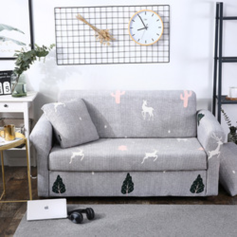 Wholesale Easy-Going Plant Pattern Polyester Living Room Non-Slip Sofa Cover, Whole Piece Fabric Furniture Protector Sofa Cover/