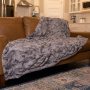Faux Fur Shaggy Throw Blanket Soft Plush Cozy Blankets Gray Black For Office Couch Sofa
