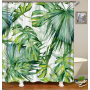 Drop Shipping Abstract Modern Floating Pink Floral Gray Shower Curtain, Watercolor Plant Flower Shower Curtain Art Printed#
